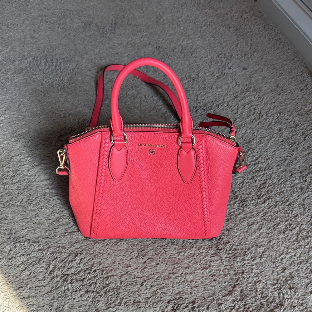 Michael Kors Coral Leather Satchel